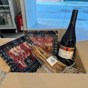 Pack de vino e ibéricos